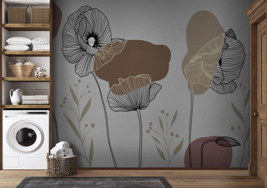 Desenho de flores e plantas