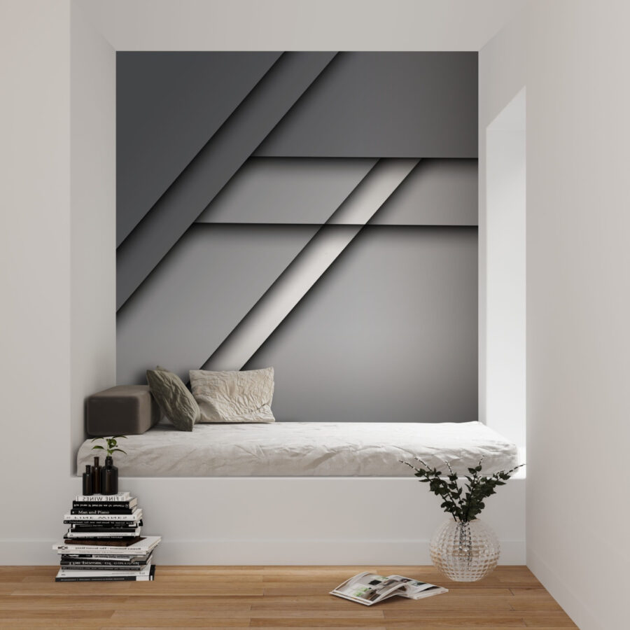 Fundo cinzento e branco