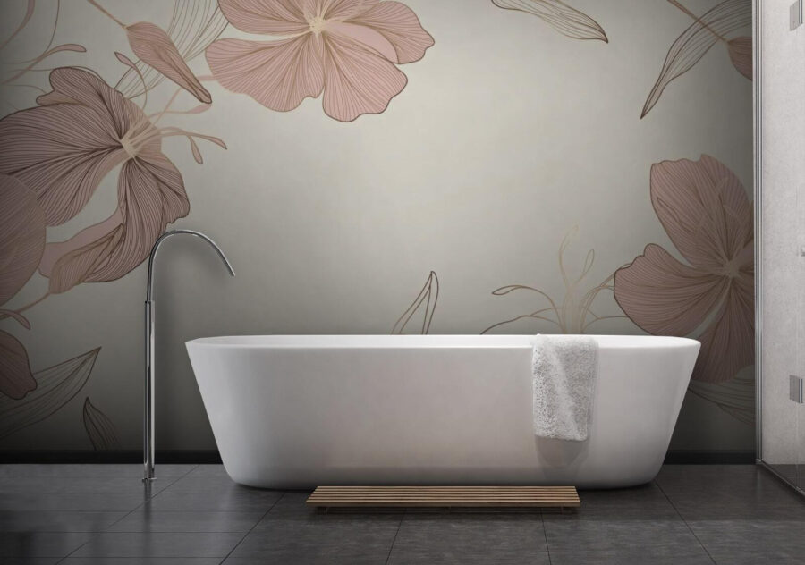 Flores delicadas em tons suaves