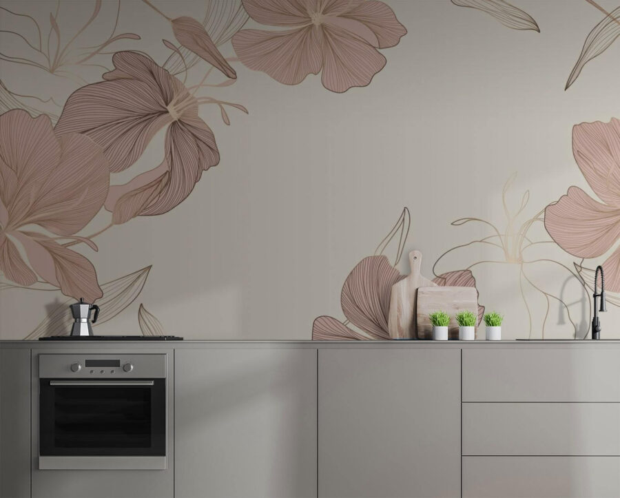 Flores delicadas em tons suaves