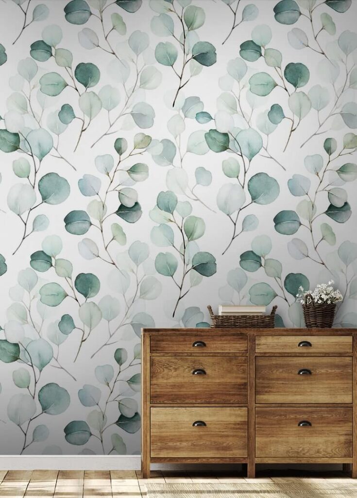 Pattern of green leaves Pattern of green leaves