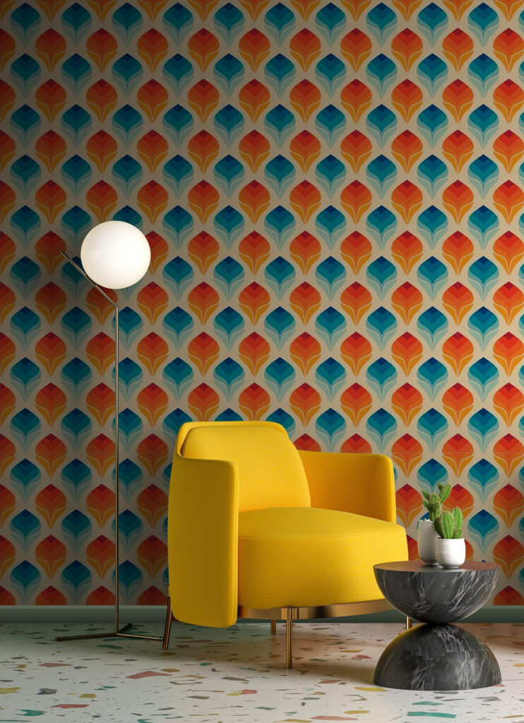 Padrão de folhas cor de laranja e azuis u71428pig3 742x1024 - Padrão de folhas cor de laranja e azuis - tegory