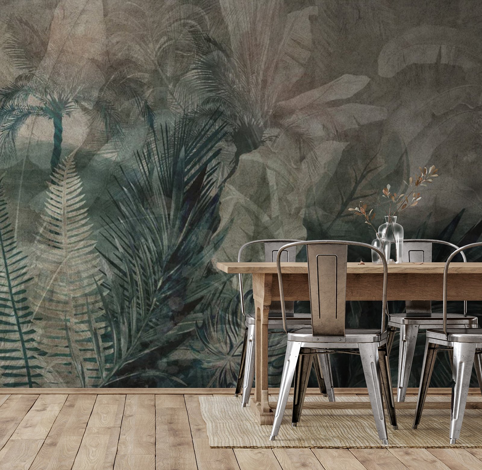 u71423piq1m - Grupo de folhas sobre um fundo cinzento - tegory