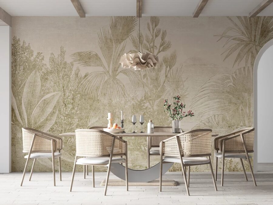 Desenho de plantas e plantas