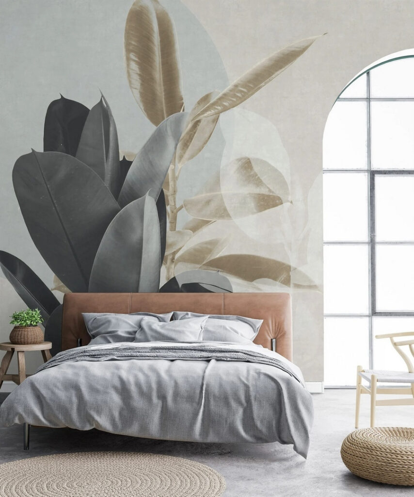 Elegant foliage against a muted backdrop Elegant foliage against a muted backdrop