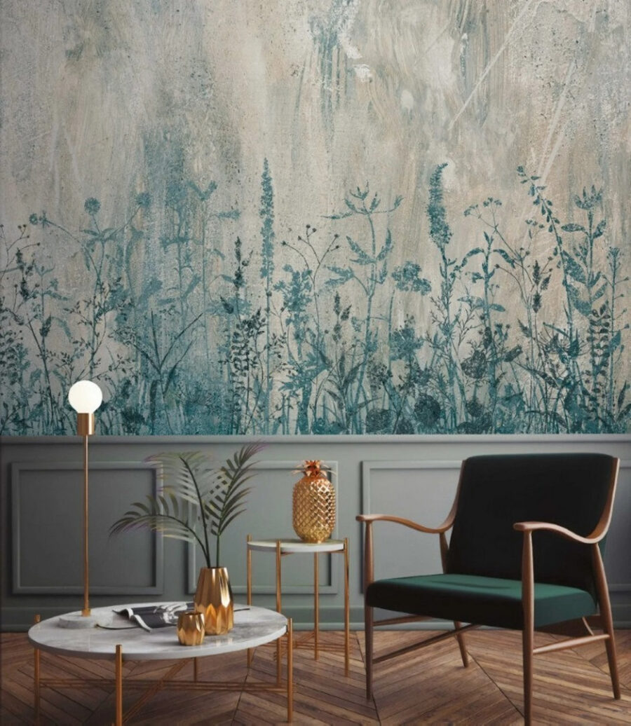 Papel de parede Pintura de plantas e flores
