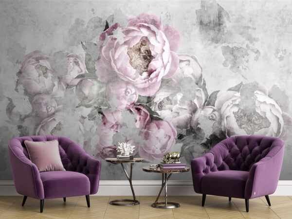 Papel de parede Grupo de flores cor-de-rosa (REF: u71289) Papel de parede Papel de parede Grupo de flores cor-de-rosa (REF: u71289)