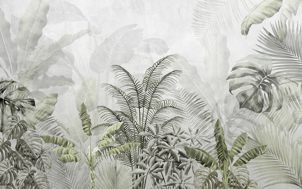 Um papel de parede com plantas Um papel de parede com plantas