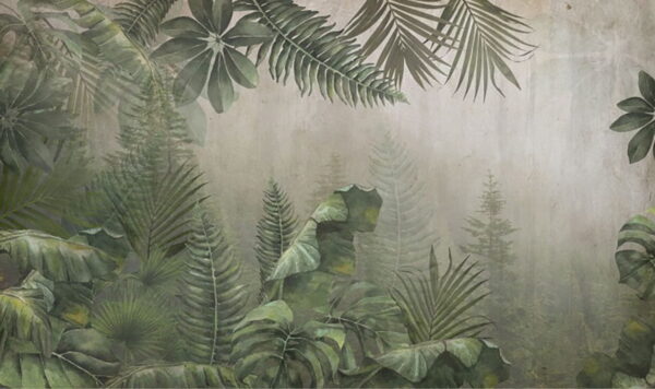 Pintura de uma floresta Pintura de uma floresta