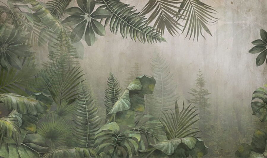 Pintura de uma floresta