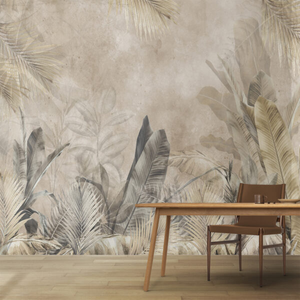 Arte de design elegante de folhagem tropical. Arte de design elegante de folhagem tropical.