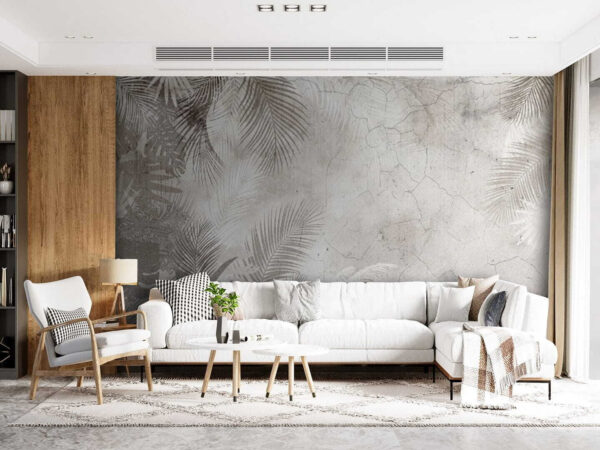 Wall with palm leaves Wall with palm leaves