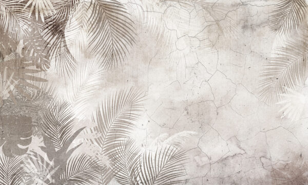 Wall with palm leaves Wall with palm leaves