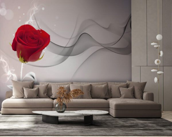 Rosa vermelha com fumo Rosa vermelha com fumo