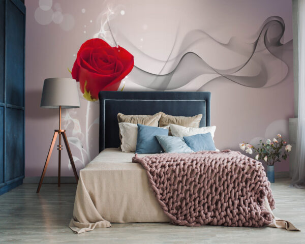 Rosa vermelha com fumo Rosa vermelha com fumo