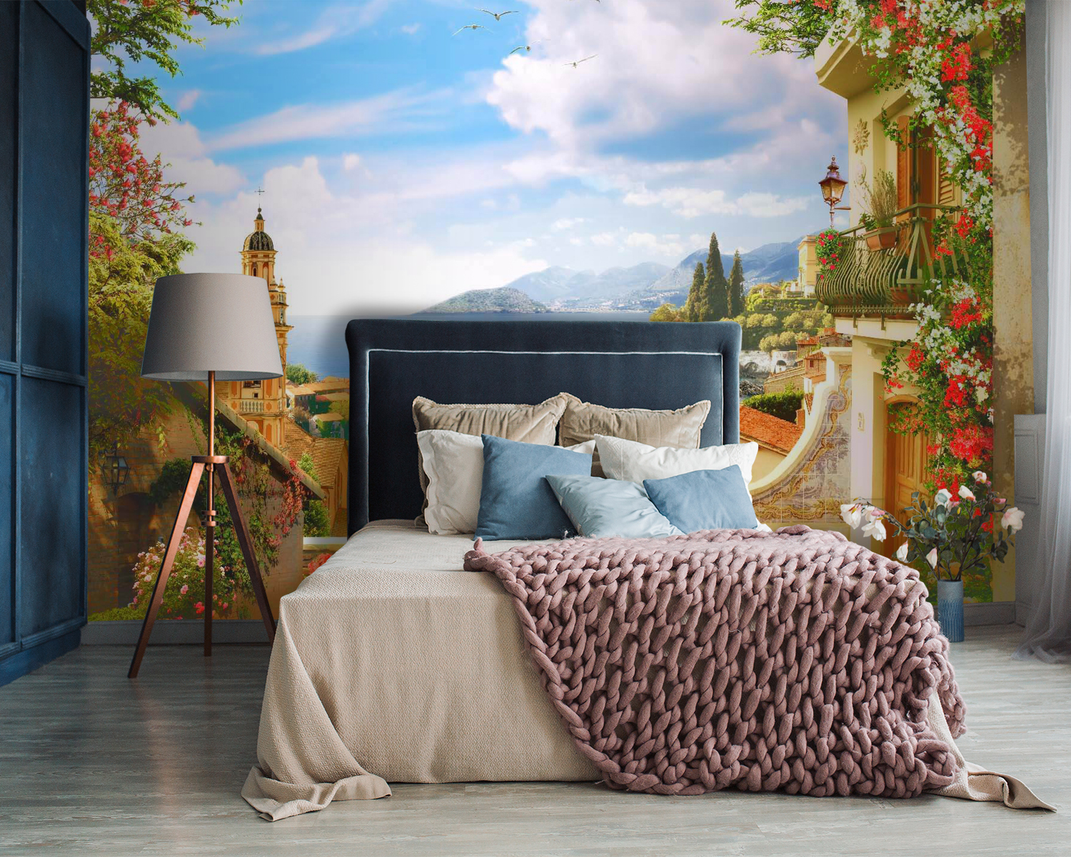 View of a town from a balcony View of a town from a balcony