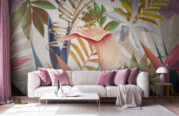 Folhagem tropical vibrante em harmonia. Folhagem tropical vibrante em harmonia.
