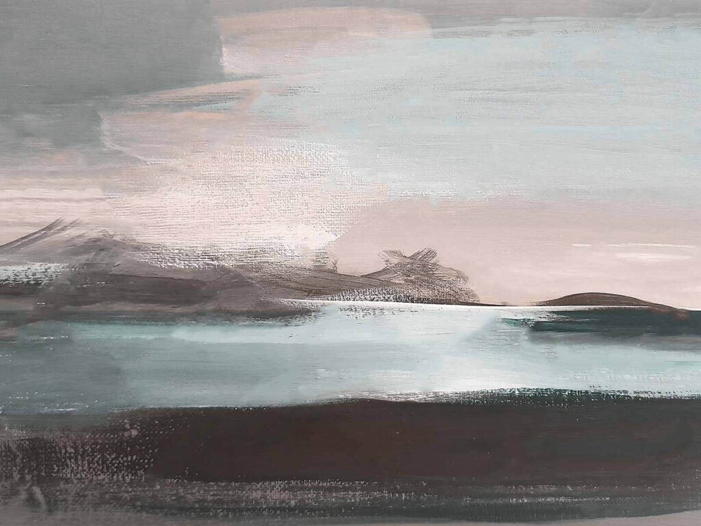 Pintura de uma massa de água Pintura de uma massa de água