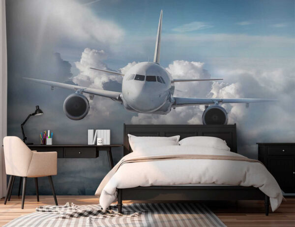 An airplane flying in the sky An airplane flying in the sky