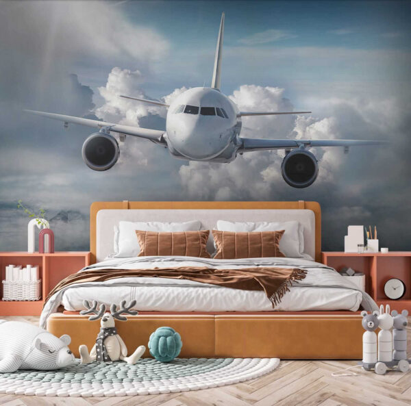 An airplane flying in the sky An airplane flying in the sky