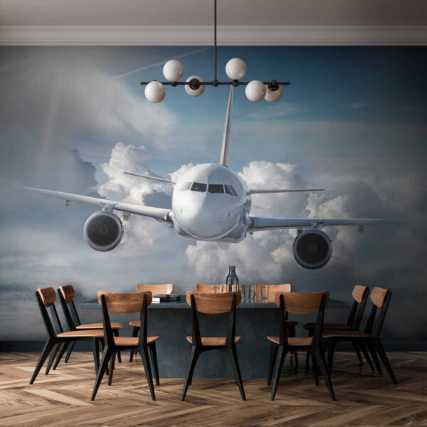An airplane flying in the sky An airplane flying in the sky