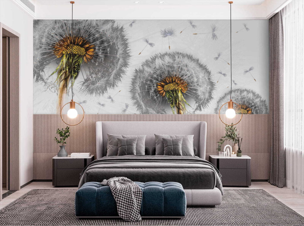 Dandelions dispersing into the breeze Dandelions dispersing into the breeze