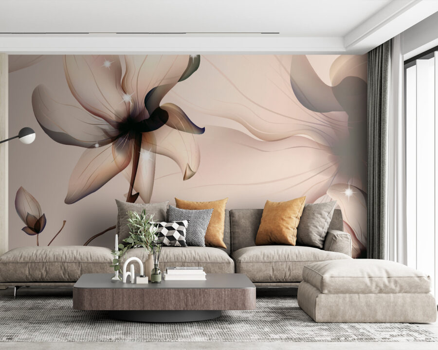 Beleza floral delicada em tons suaves