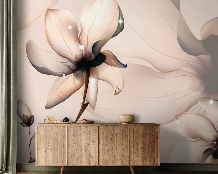 Beleza floral delicada em tons suaves