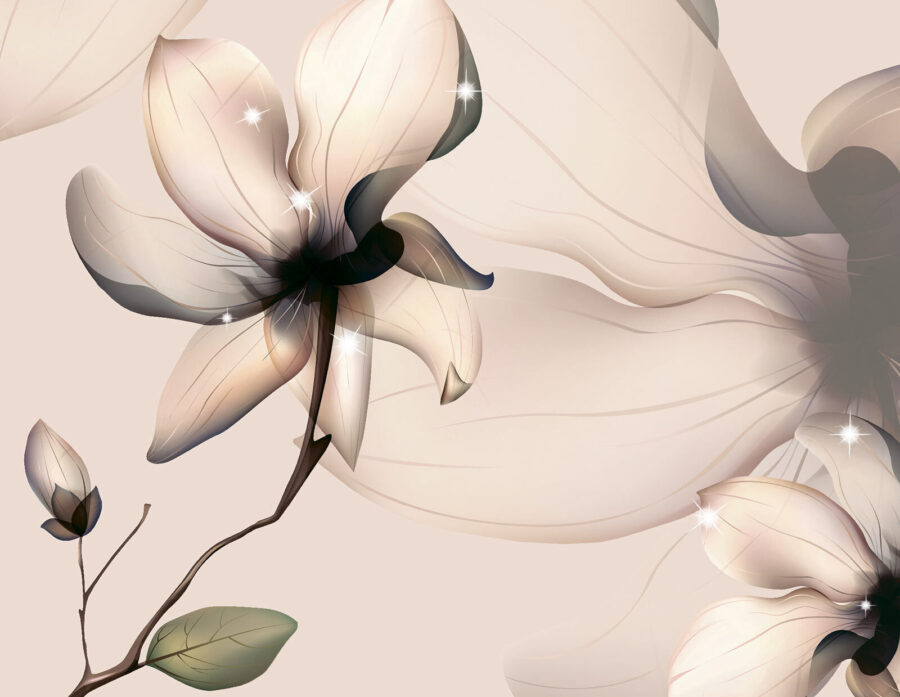 Beleza floral delicada em tons suaves