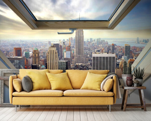 Janela com vista para uma cidade Janela com vista para uma cidade