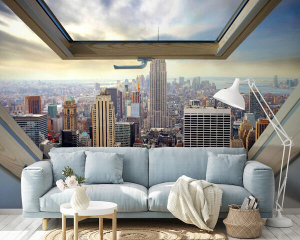 Janela com vista para uma cidade Janela com vista para uma cidade