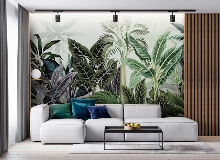 Papel de parede Grupo de plantas tropicais