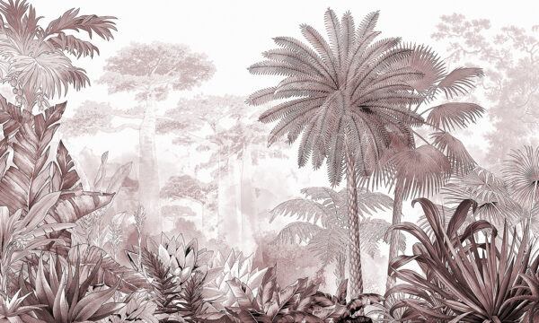 Um grupo de árvores e plantas Um grupo de árvores e plantas