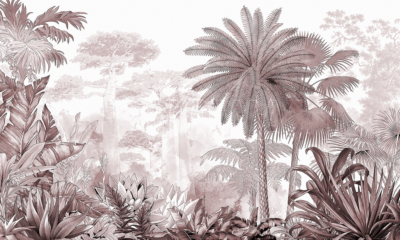 A group of trees and plants