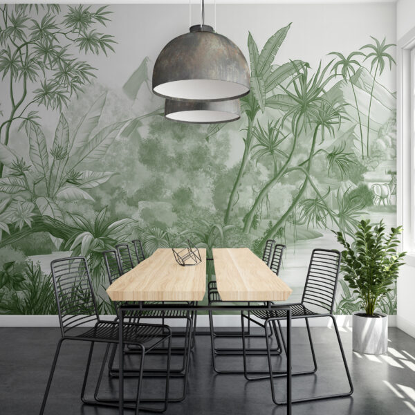 Um desenho de uma floresta Um desenho de uma floresta