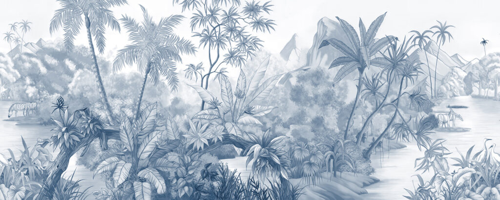 Um desenho de uma floresta Um desenho de uma floresta