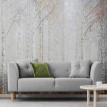 Papel de parede Grupo de árvores numa floresta