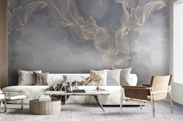 Fundo cinzento e branco com círculos e linhas Fundo cinzento e branco com círculos e linhas