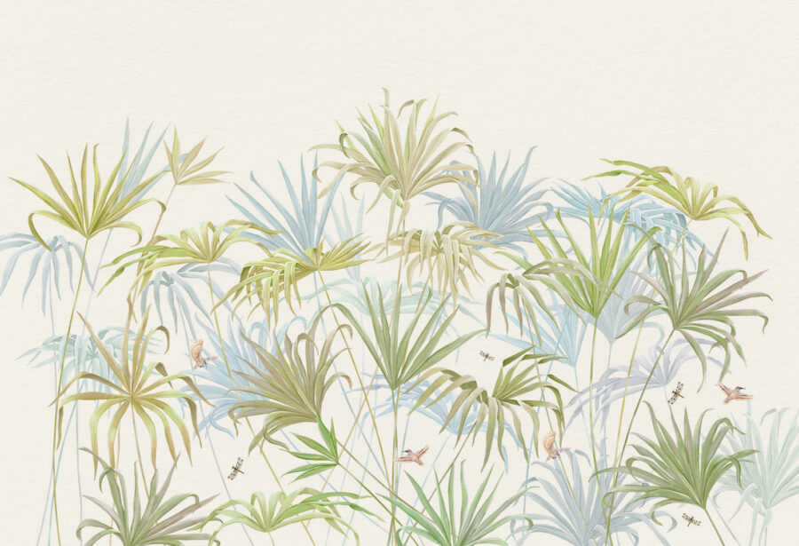 Papel de parede Vegetação luxuriante em tons pastel suaves. - Image 2