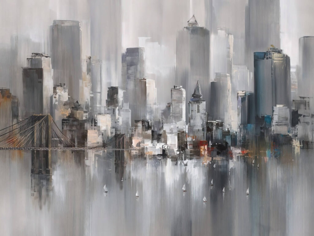 Pintura de uma cidade Pintura de uma cidade