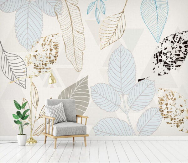 Padrão de folhas sobre um fundo branco Padrão de folhas sobre um fundo branco