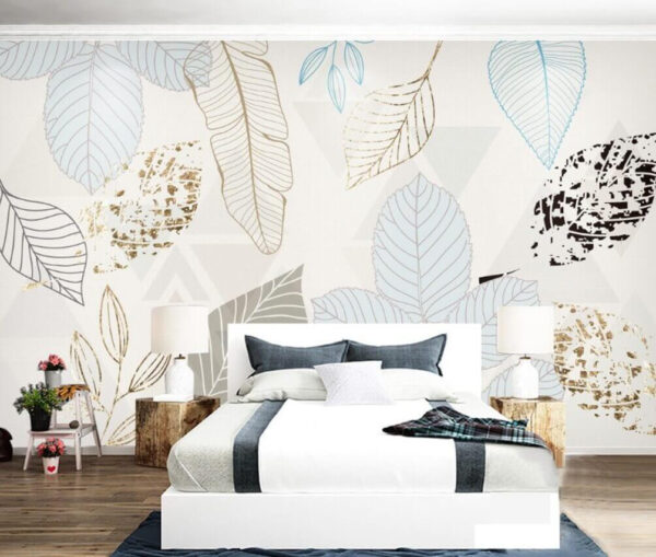 Padrão de folhas sobre um fundo branco Padrão de folhas sobre um fundo branco