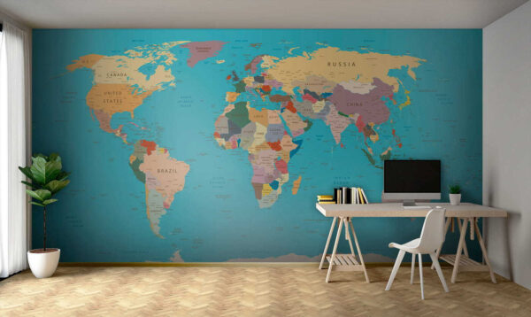Papel de parede Papel de parede Mapa do mundo (REF: u57440)