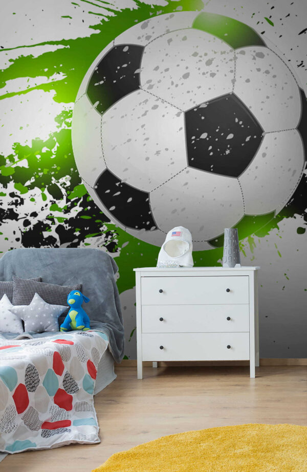Football ball with splashes of paint Football ball with splashes of paint