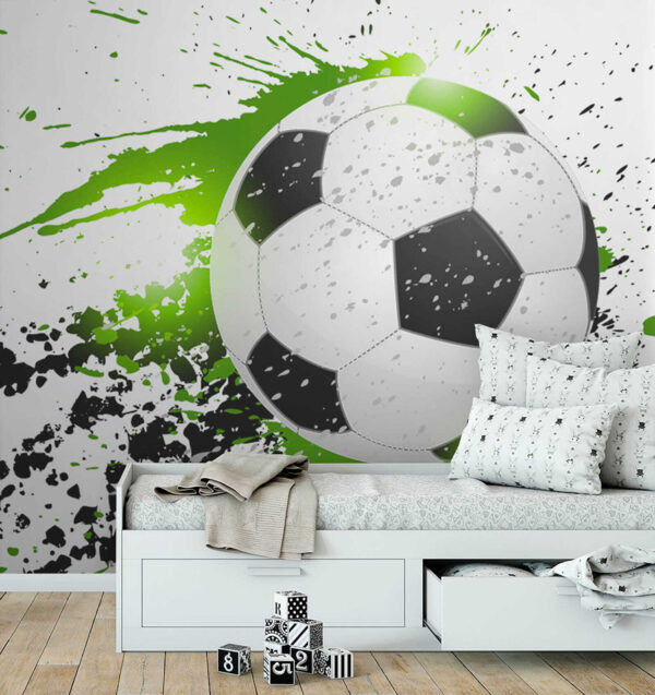 Football ball with splashes of paint Football ball with splashes of paint
