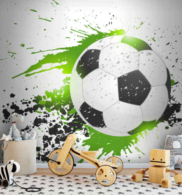 Football ball with splashes of paint Football ball with splashes of paint