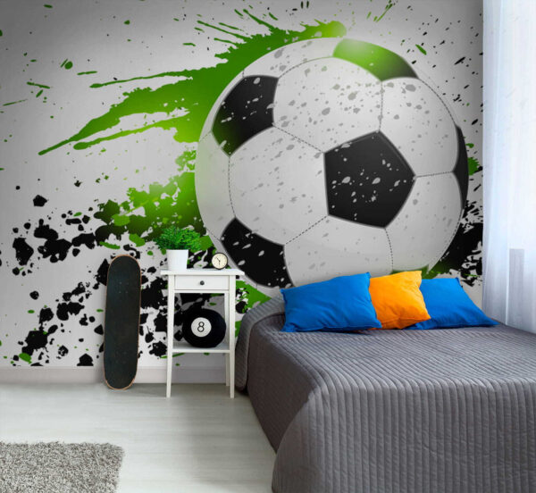 Football ball with splashes of paint Football ball with splashes of paint