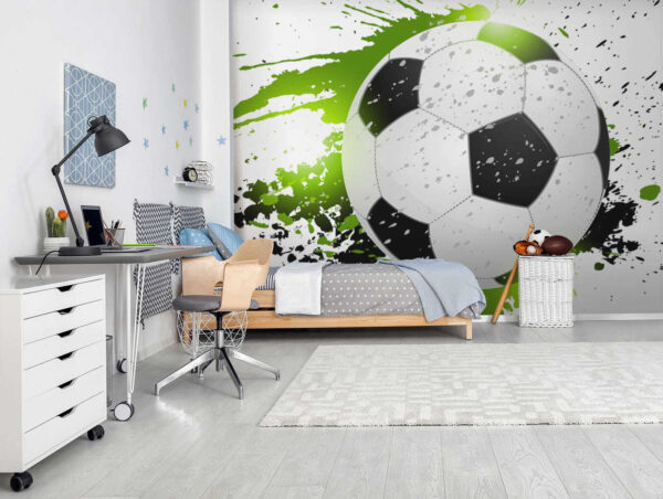 Football ball with splashes of paint Football ball with splashes of paint