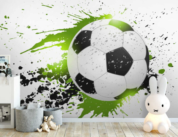 Football ball with splashes of paint Football ball with splashes of paint