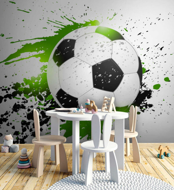 Football ball with splashes of paint Football ball with splashes of paint